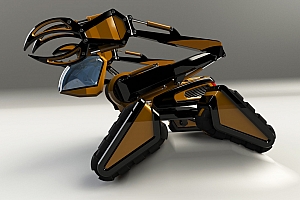 拆迁建设多任务机器人 da 机械设计参考资料 三维模型 图纸cavator