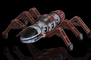 科幻电影模型 未来蜘蛛机器人 三维设计 动画电影素材 futuristic-robotic-spider-craft-1
