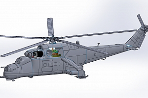 F 米24直升机建模 三维数字模型 资料发邮箱 mil-mi-24