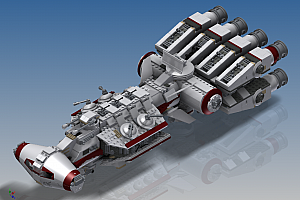 J 乐高星球大战 三维建模 LEGO Star Wars – Tantive IV (10198)