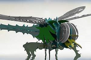 蜻蜓dragonfly-sheetmetal-puzzle-insect-3d-model-puzzle