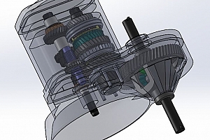 B 4速度手动变速箱 齿轮减速器 机械设计图纸资料 3D模型4-speed-manual-gearbox