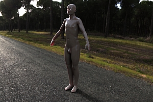 B 男士站立模型 三维模型 3d模型 资料发邮箱 human-man