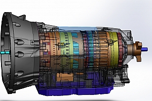 奔驰汽车减速器zf-6-speed-automatic-transmission-of-mercedes-car-by-solidworks