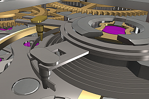 B 机械手表内部结构构造 3D模型图纸资料watch-mechanism-close-up