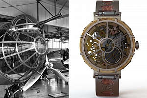 B 机械手表 轰炸机飞行员用表 三维建模 机械设计参考资料 creative-watch-woodchip-4