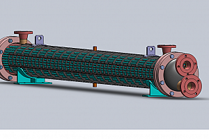 B 滑油机油热交换器 机械设计参考资料 3D模型 lube-oil-heat-exchanger-ga