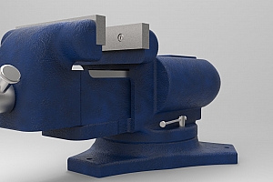 B 台钳 夹钳设计 机械设计参考资料 图纸 3D模型bench-vice