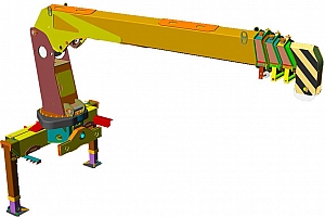 大吊车 起重机 吊臂可伸缩 工业机械设计图纸资料 3D模型 crane-10-ton-1