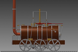 E 蒸汽火车 爬陡坡设计 三维模型建模 发邮箱 matthew-murray-s-rack-1812