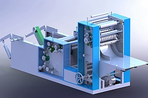 C 自动折叠机 非标自动化设备 3D建模 图纸 机械设计 z-folding-machine