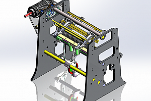 C 编织机 针织机 非标自动化设计 机械3D建模图纸资料 warp-and-weft-knitting-loom