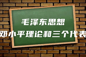 公共课>毛泽东思想、邓小平理论和三个代表试卷