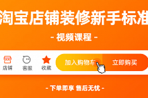 淘宝店铺装修新手标准视频课程