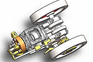 发动机四冲程 DIY 有平面图纸 机械设计参考资料