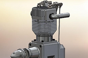 德国设计自制单缸四冲程汽油机精品资料 三维建模