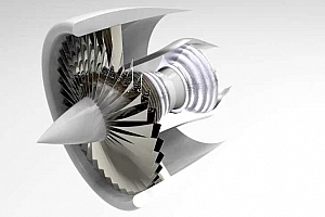 涡轮发动机 轴流涡轮 三维建模模型3D