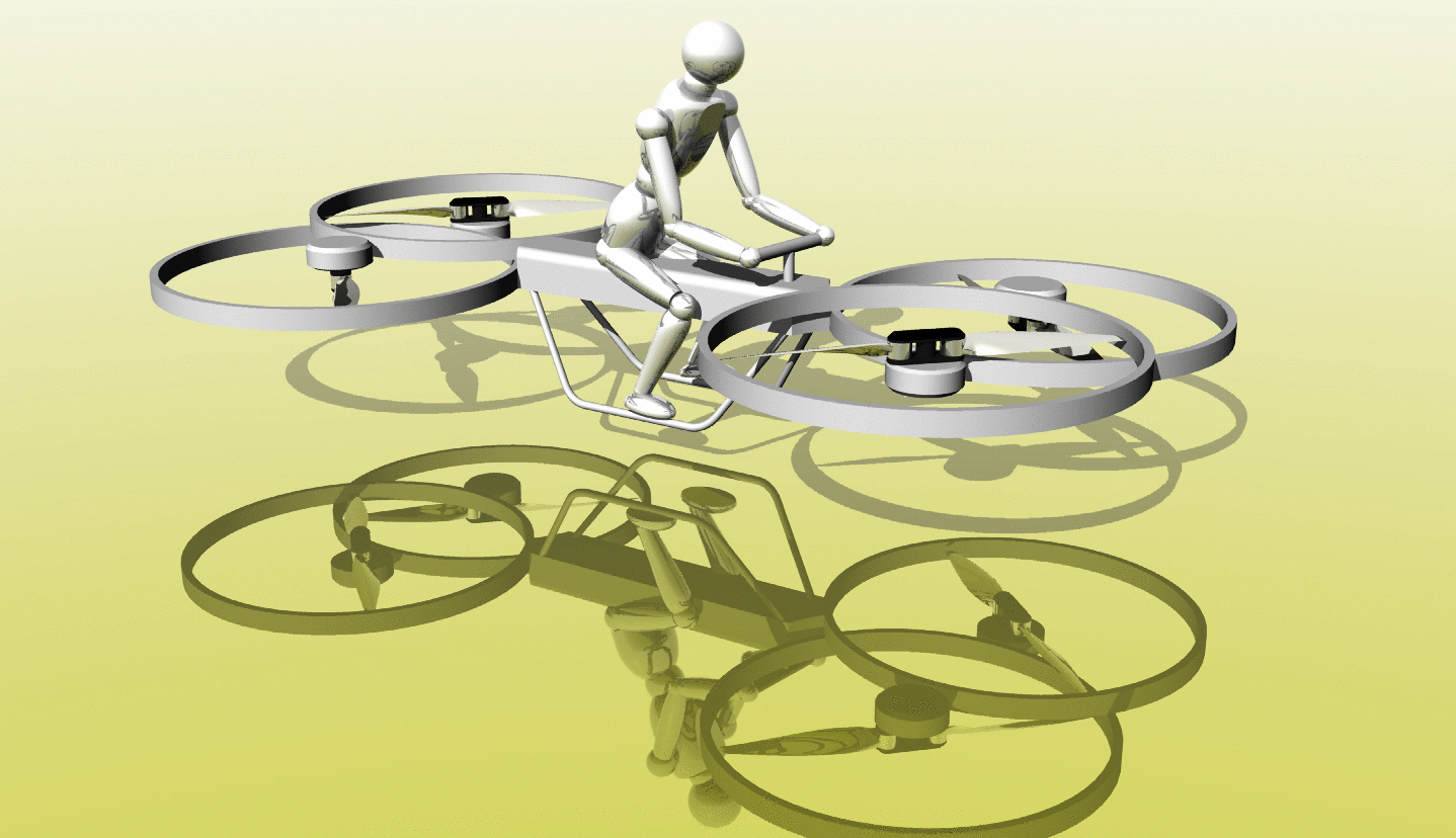 飞行摩托 四旋翼飞行器 3D建模资料 air-rider