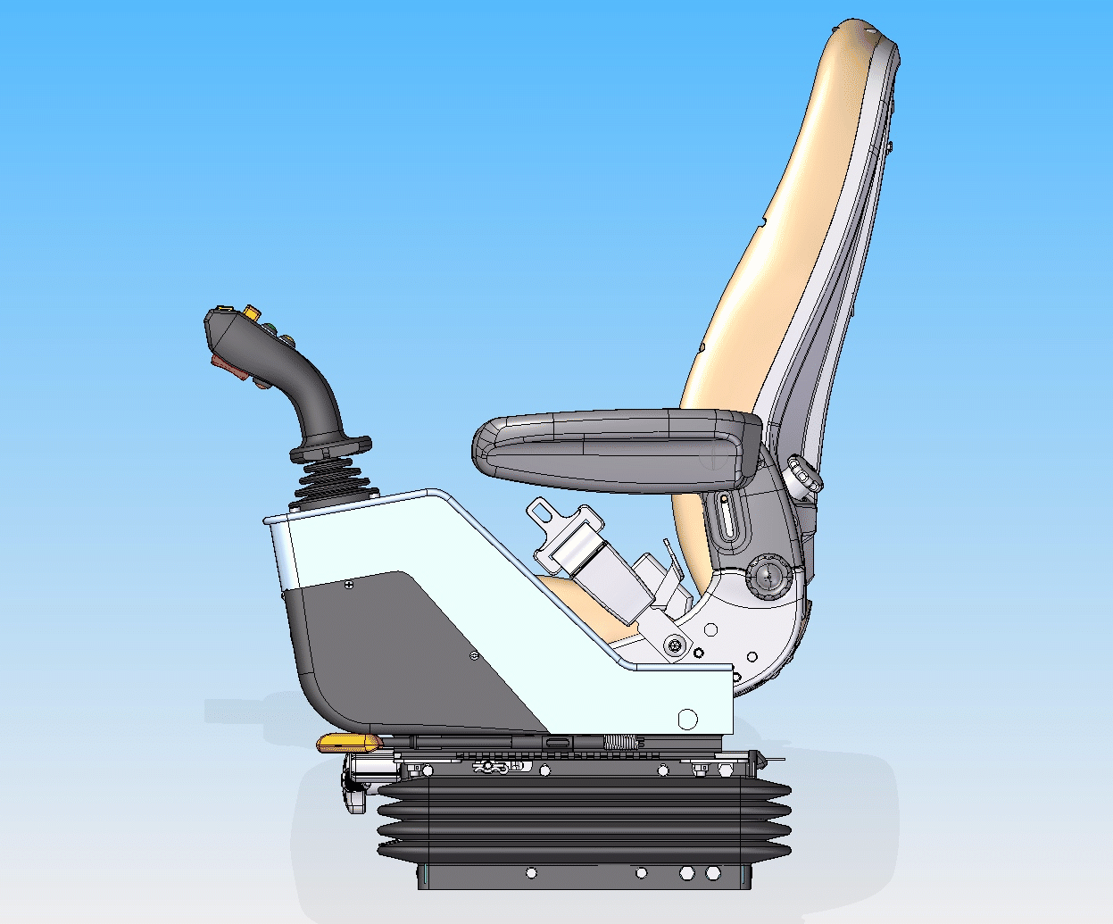 F 模拟机操纵杆 3D模型 建模studio-supporto-joystick