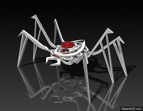 1蜘蛛机器人 机械设计参考资料 图纸 DIY 3D打印机 三维模型bugbo-search-and-report-autonomous-bug-1